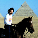 A much younger Ken on the Giza plateau